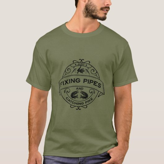 パイプの固定とパイプのキャッチ Tシャツ (正面)