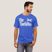 パイプの神様T 面白い配管工の職業 メンズ Tシャツ (正面フル)