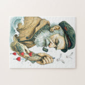 パイプをくわえた船員と小さなハート ジグソーパズル (横)