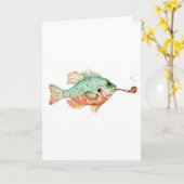 パイプを使用した魚 カード (黄色い花)