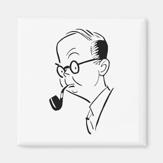 パイプを持った人 マグネット (正面)