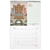 パイプオルガンの代わりに垂直カレンダー カレンダー (3月 2026)