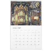 パイプオルガンの垂直カレンダー カレンダー (1月 2027)
