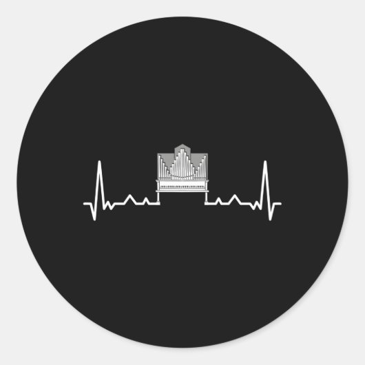 パイプオルガンインストラットプレーヤーヘビーチャーチオルガニスト ラウンドシール (正面)