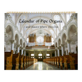 パイプオルガンカレンダー及びその居住地 カレンダー