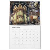 パイプオルガンカレンダー及びその居住地 カレンダー (1月 2023)
