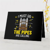 パイプオルガンピアノオルガニスト楽器音楽音楽 カード (黄色い花)