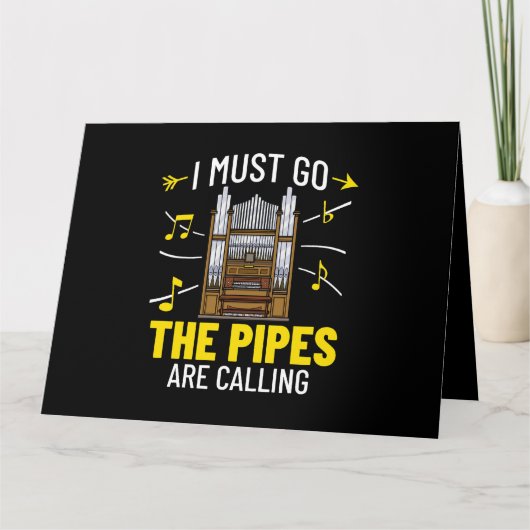 パイプオルガンピアノオルガニスト楽器音楽音楽 カード (正面)