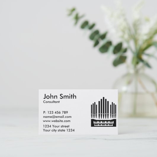 パイプオルガン 名刺 (スタンド正面)