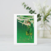 パイプシーンを持つ緑の女性 ポストカード (スタンド正面)