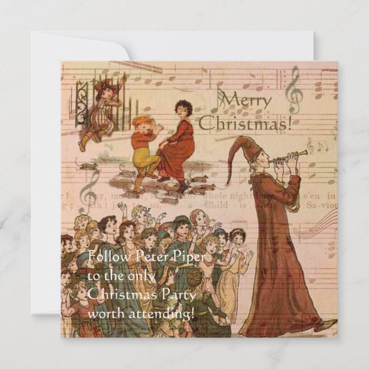 パイプパイパーコラージュ招待状 招待状 (正面)