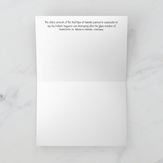 パイプパイプの最も古いイメージ、グリーティングカード カード (内部)