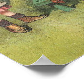 パイプフランスのヴィンテージ付きイースターバニー ポスター (角)