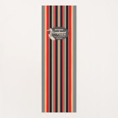 パイプラインのサーフボードのハワイのストライプのな灰色 ヨガマット (正面)