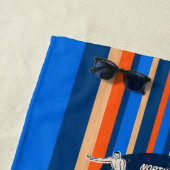 パイプラインのサーフボードのハワイのストライプの-ロイヤルブルー ビーチタオル (インサイチュ)