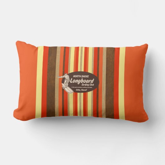 パイプラインのハワイのサーフボードのリバーシブルの腰神経の枕 ランバークッション (正面)