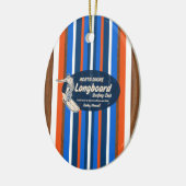 パイプラインのヴィンテージのサーフボードのオーナメント セラミックオーナメント (左)