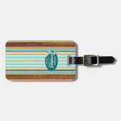 パイプラインサーフボードハワイアンラゲッジタグ ラゲッジタグ (正面横)