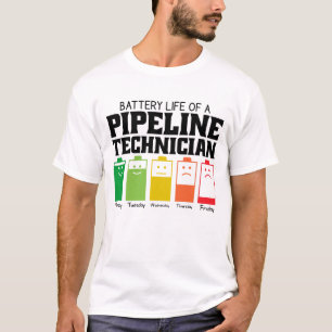 パイプライン技術者のバッテリ寿命 Tシャツ