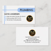 パイプライン配管の青い漏れ 名刺 (正面/裏面)