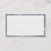 パイプレンチロゴ |レンガの壁と金属リベット 名刺 (裏面)