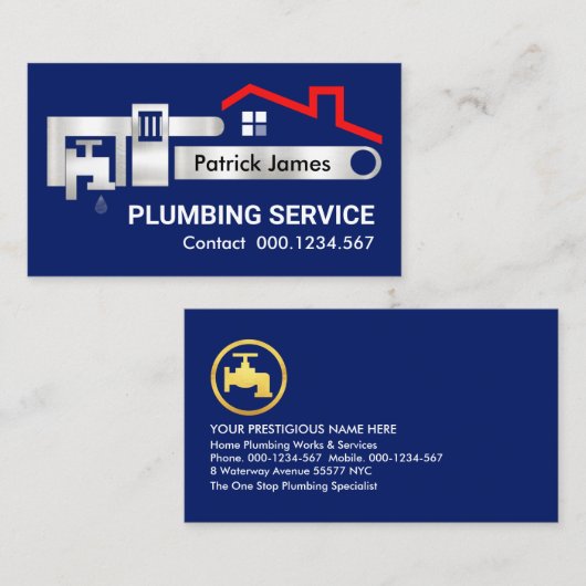 パイプレンチ漏水栓 名刺 (正面/裏面)