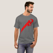 パイプレンチ配管工ツールプレミアム Tシャツ (正面フル)