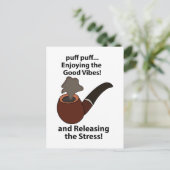 パイプ喫煙良いバイブパイプ喫煙 ポストカード (スタンド正面)