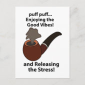 パイプ喫煙良いバイブパイプ喫煙 ポストカード (正面)