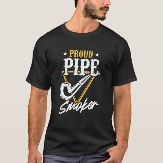 パイプ喫煙雑草シガータバコ煙たばこ喫煙者 Tシャツ (正面)