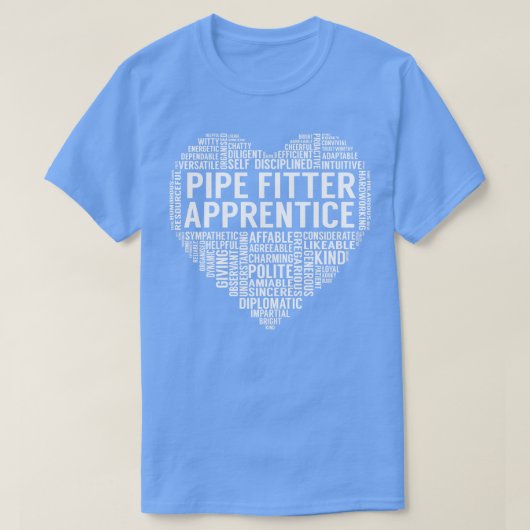 パイプ配管工見習ハート Tシャツ (デザイン正面)