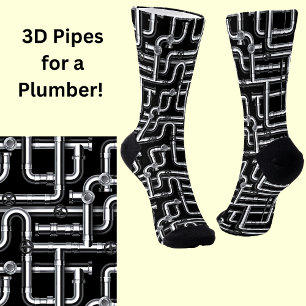パイプ、ブラックの配管用3Dパイプ ソックス