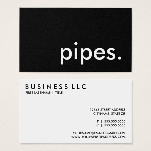 パイプ（色のカスタマイズ可能） (正面&裏面)