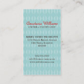 パイベーカリーの青緑 名刺 (裏面)