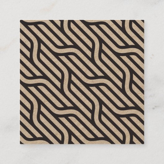 パイベーカリービジネスシンプルミニマリスモダントブラック スクエア名刺 (裏面)