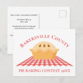 パイベーキングコンクールカスタムかわいい郡フェスティバル ポストカード (正面/裏面)