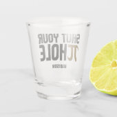 「パイホール」名前をカスタムする ショットグラス (裏面)