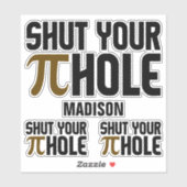 「パイホール」名前をカスタムする シール (シート)