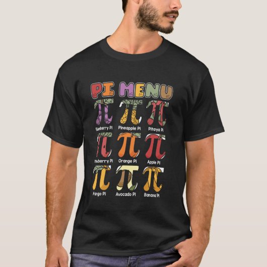 パイメニュー 円周率の日 面白い 3.14 円周率 シンボル 数学 先生 F Tシャツ (正面)