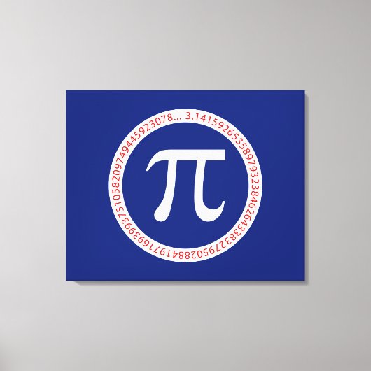 パイリングや輪オンネイビーブルー キャンバスプリント (正面)