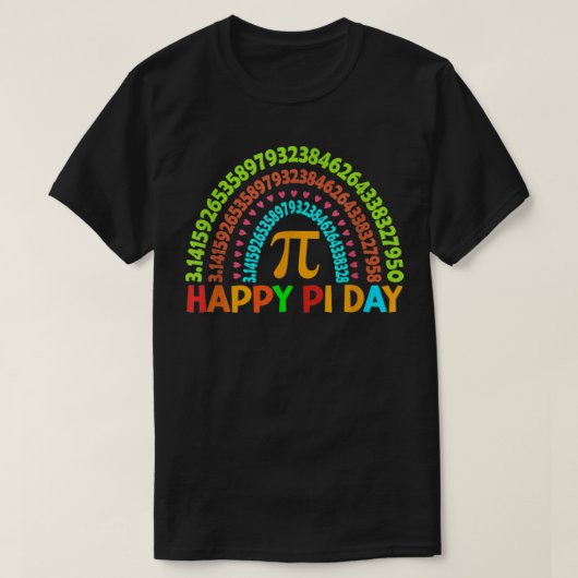 パイレインボー数学先生数学グラフPI日 Tシャツ (デザイン正面)