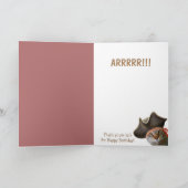 パイレーツおもしろいファットキャット誕生日 カード (内部)