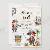 パイレーツすてき8thバースデーパーティー 招待状 (正面)