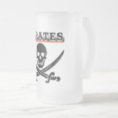 パイレーツすりガラスのビールマグ フロストグラスビールジョッキ (正面右)