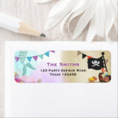 パイレーツと人魚の差出人住所ラベル ラベル (インサイチュ)