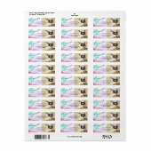 パイレーツと人魚の差出人住所ラベル ラベル (フルシート)