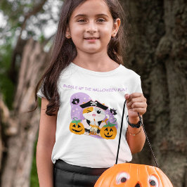 パイレーツのかわいいネコのハロウィン バブルティー トドラーTシャツ