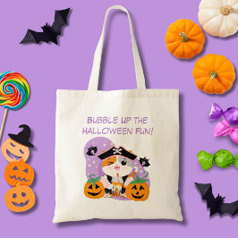 パイレーツのかわいいネコのハロウィン バブルティー トートバッグ