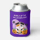 パイレーツのかわいいネコのハロウィン バブルティー 缶クーラー (缶正面)