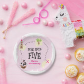 パイレーツのマップが5ピンクの5誕生日に飛び込む ペーパープレート (パーティー)